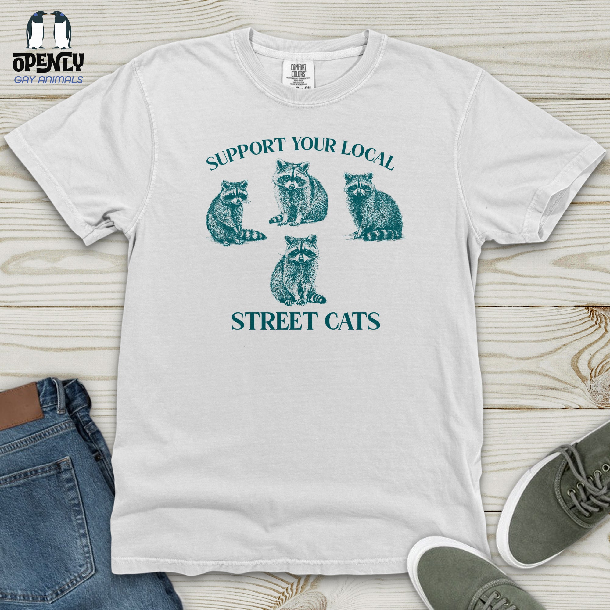 Support Your Local Street Cats Heavy Cotton Comfort Colors Tee