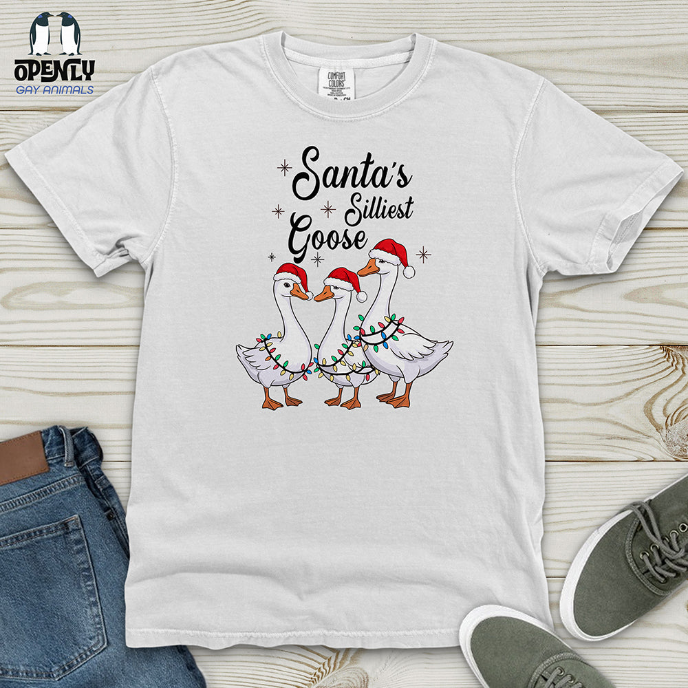 Santa's Silliest Goose Heavy Cotton Comfort Colors Tee