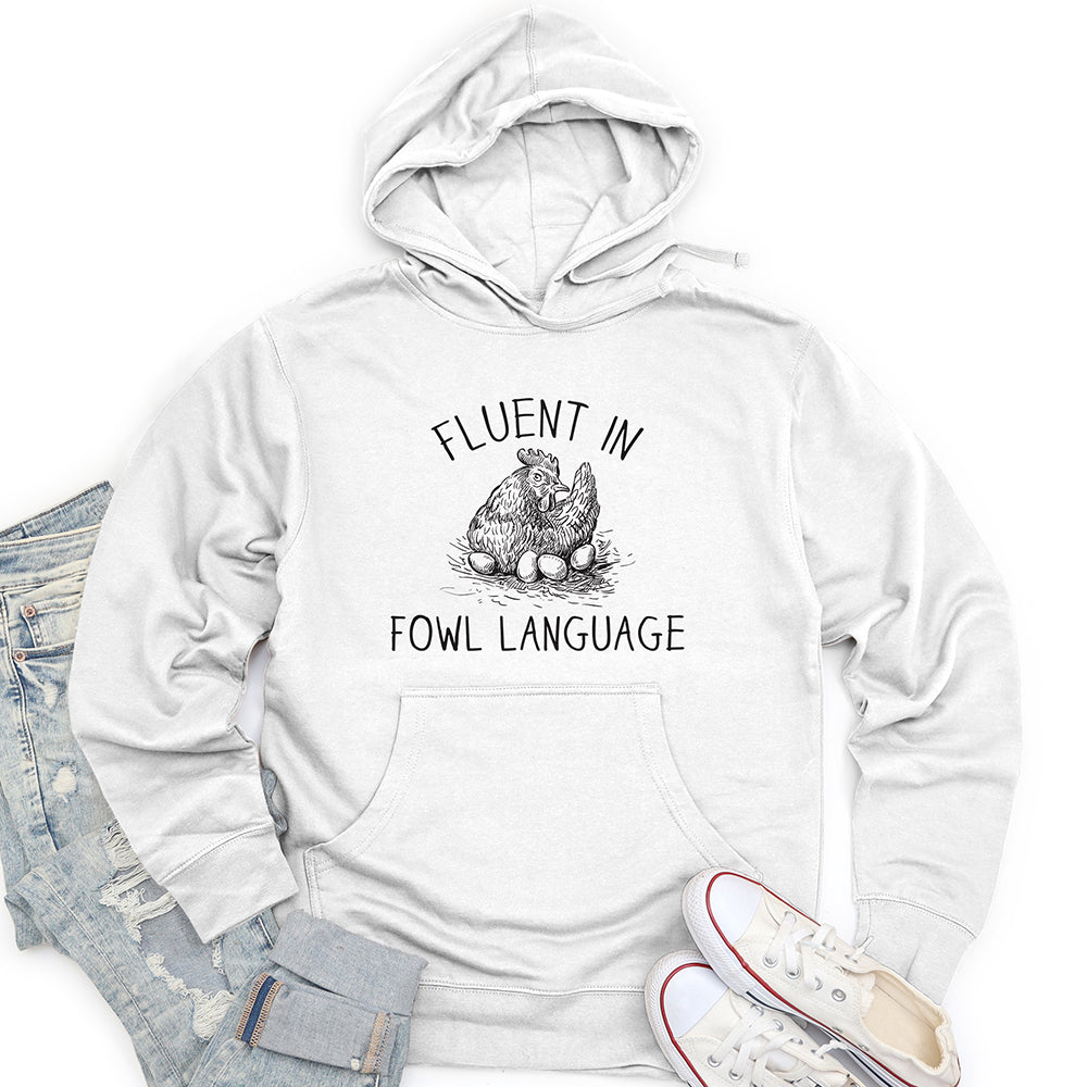 Fluent in Fowl Language Unisex Midweight Hoodie