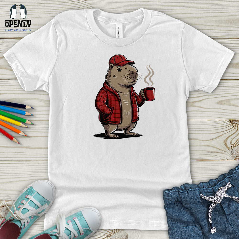 Caffeinated Capybara Youth T-Shirt
