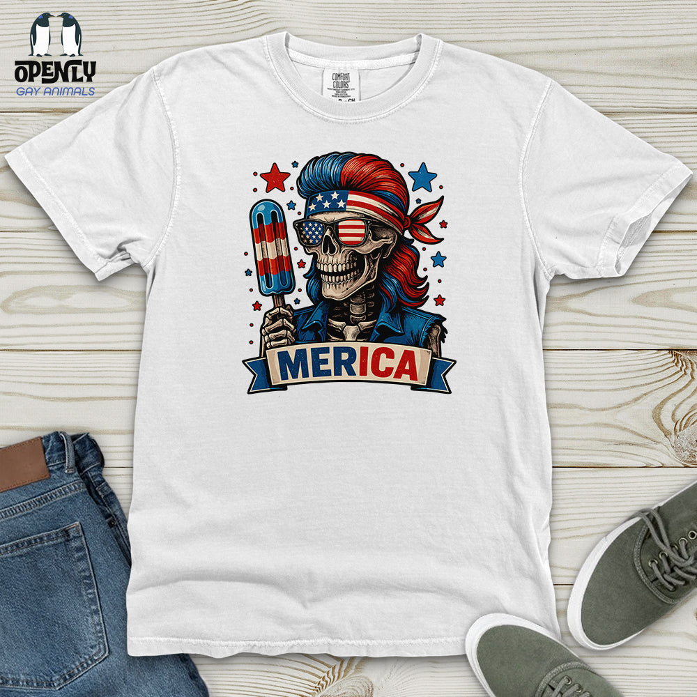 Merica Skull Heavy Cotton Comfort Colors Tee