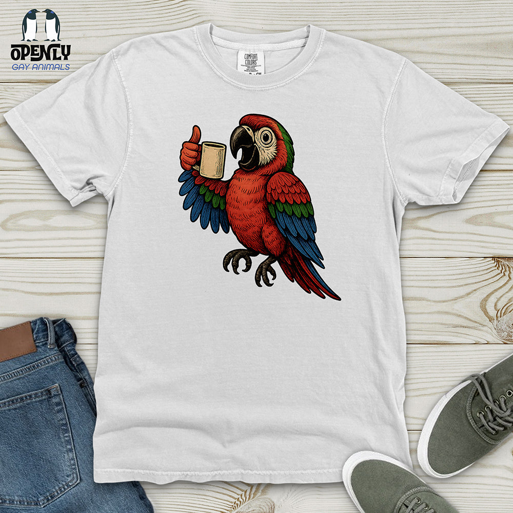 Coffee Parrot Cheers Heavy Cotton Comfort Colors Tee