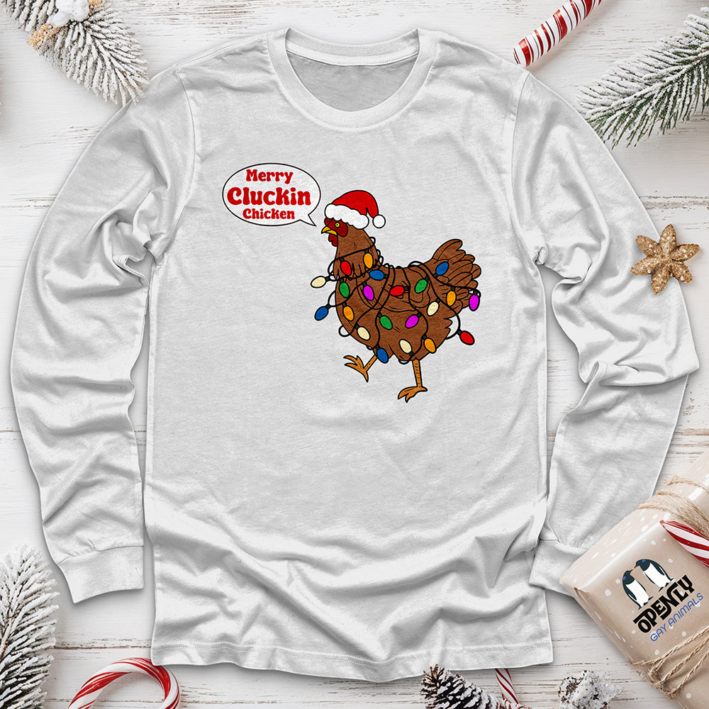 Merry Cluckin Chicken Unisex Long Sleeve Tee