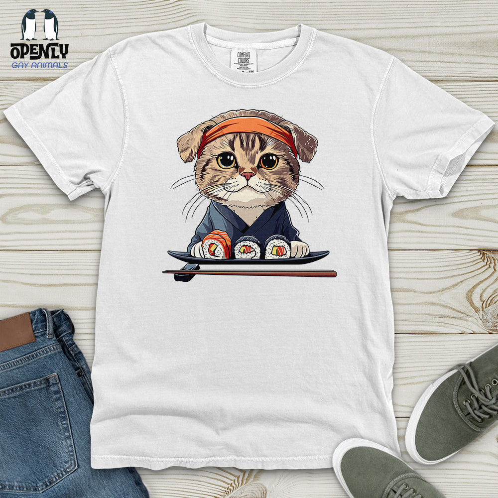 Sushi Master Cat Heavy Cotton Comfort Colors Tee