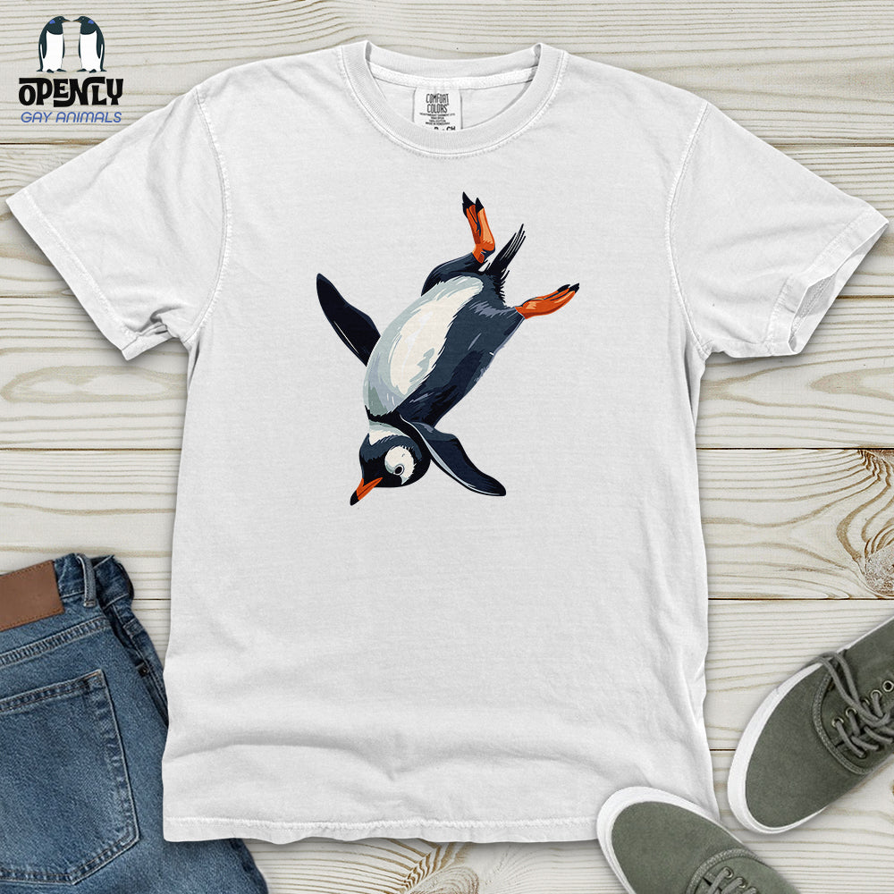 Penguin Sliding Fun Heavy Cotton Comfort Colors Tee