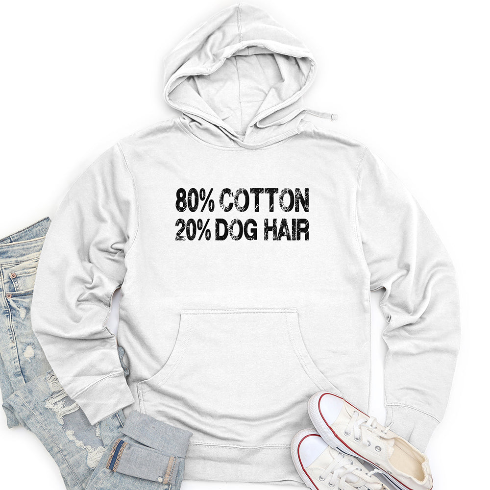 80% Cotton 20% Dog Hair Unisex Midweight Hoodie