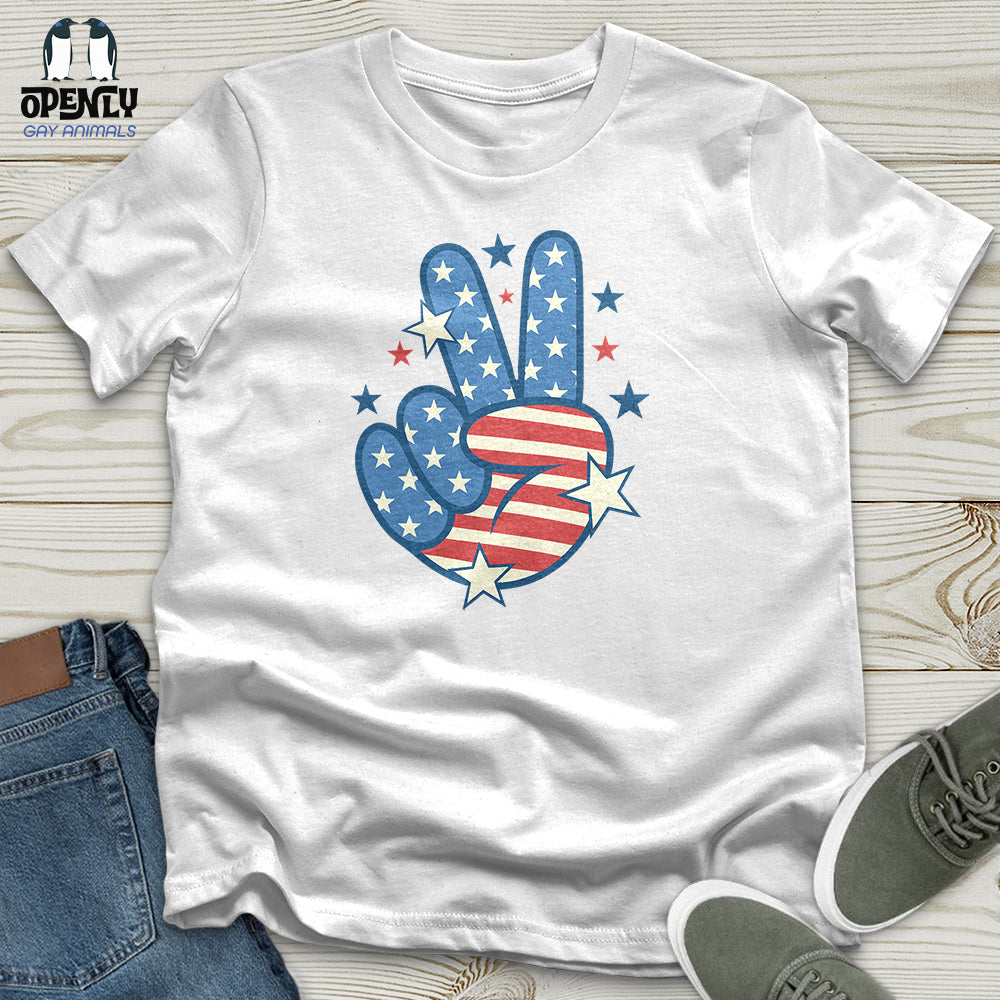 Victory Sign American Unisex T-Shirt