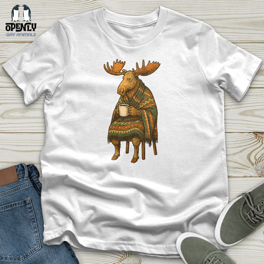 Moose Drinking Coffee Unisex T-Shirt