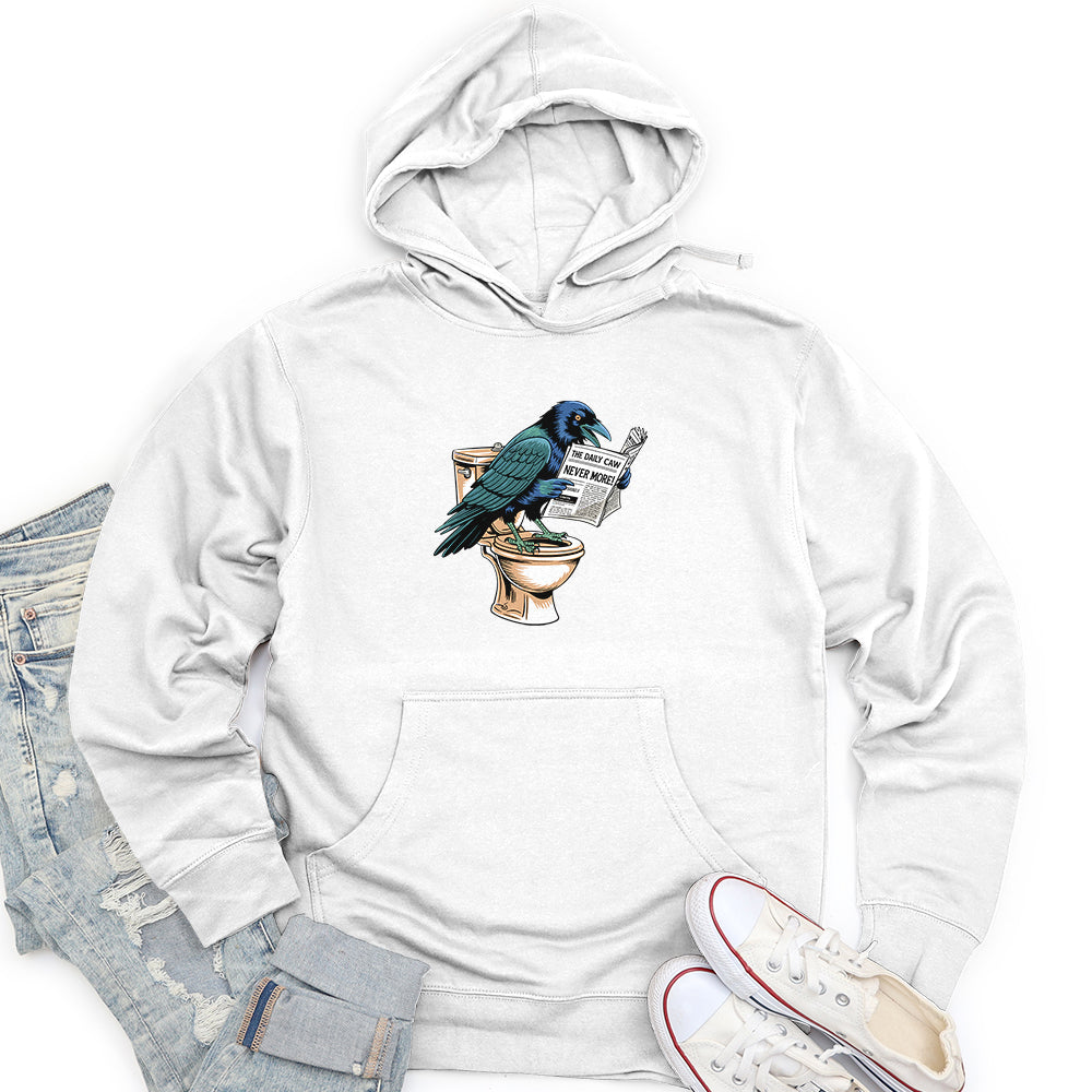 Raven Reading Newspaper Unisex midweight hoodie