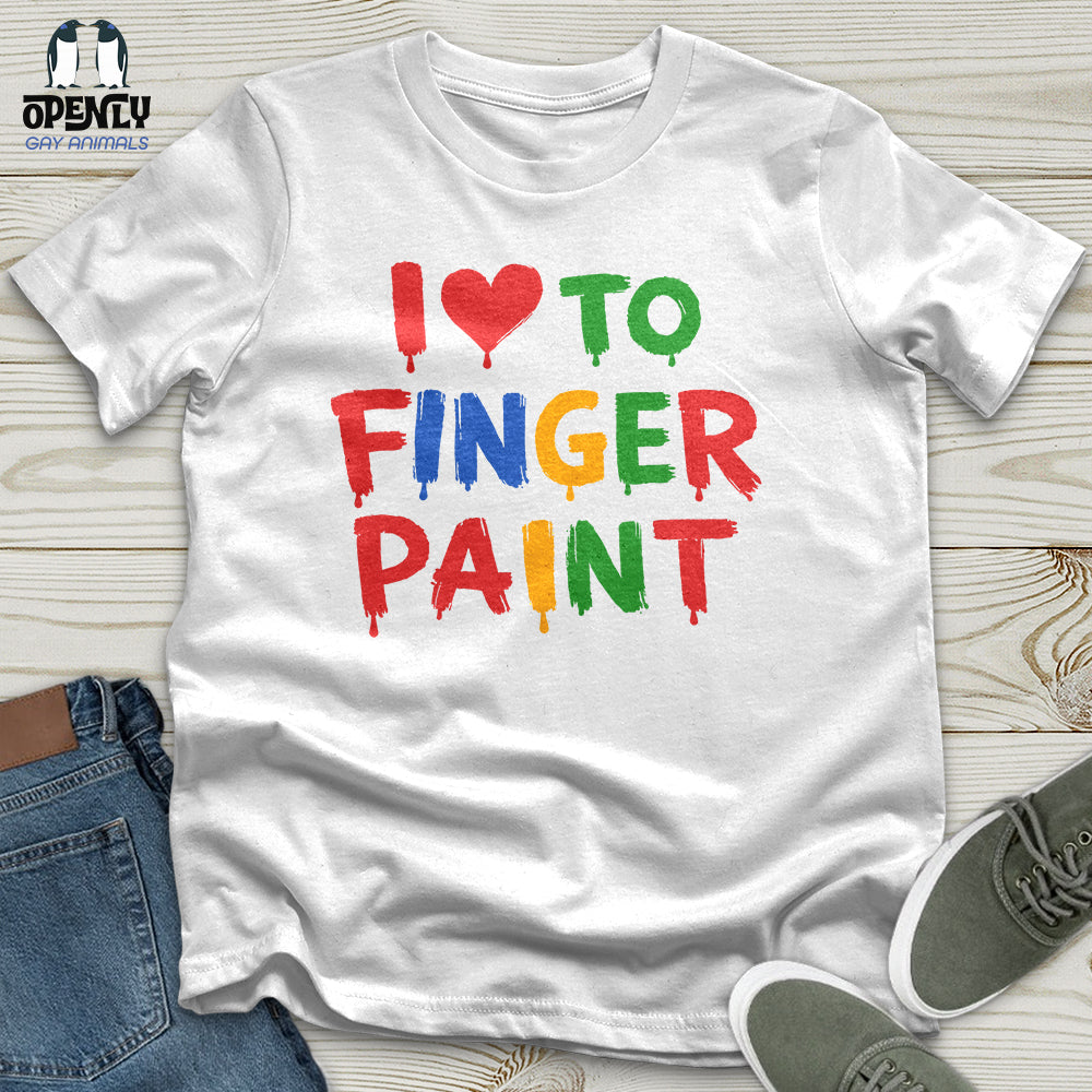 I Love to Finger Paint Male Couple T-Shirt