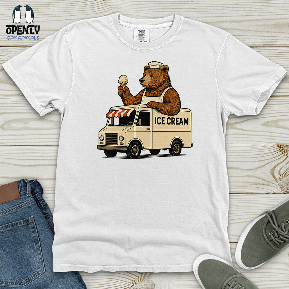 Bear Ice Cream Truck Heavy Cotton Comfort Colors Tee