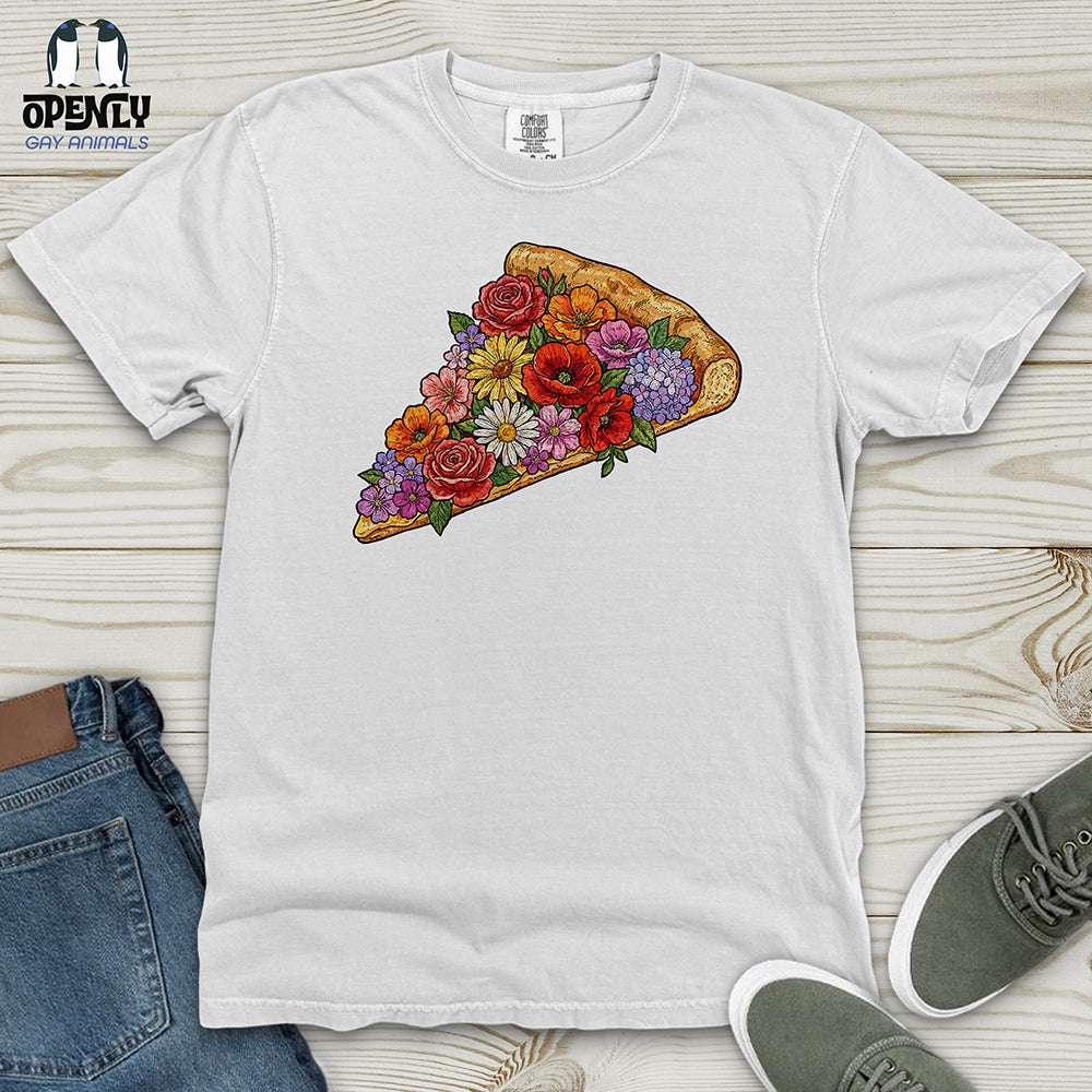 Flowers Pizza Heavy Cotton Comfort Colors Tee