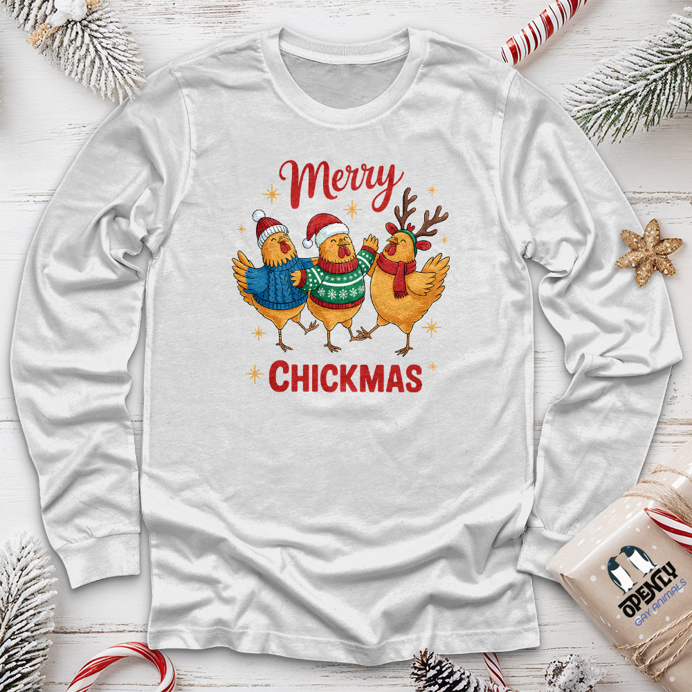 Merry Chickmas Unisex Long Sleeve Tee
