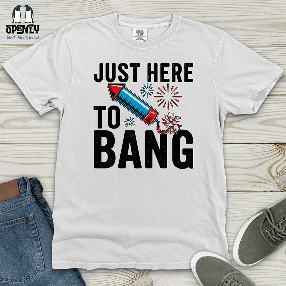 Just Here To Bang 02 Heavy Cotton Comfort Colors Tee