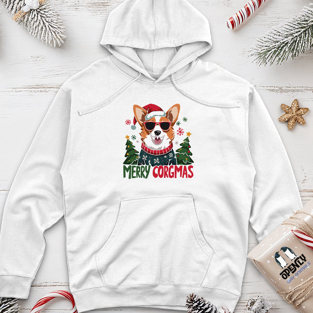 Merry Corgmas Unisex Midweight Hoodie