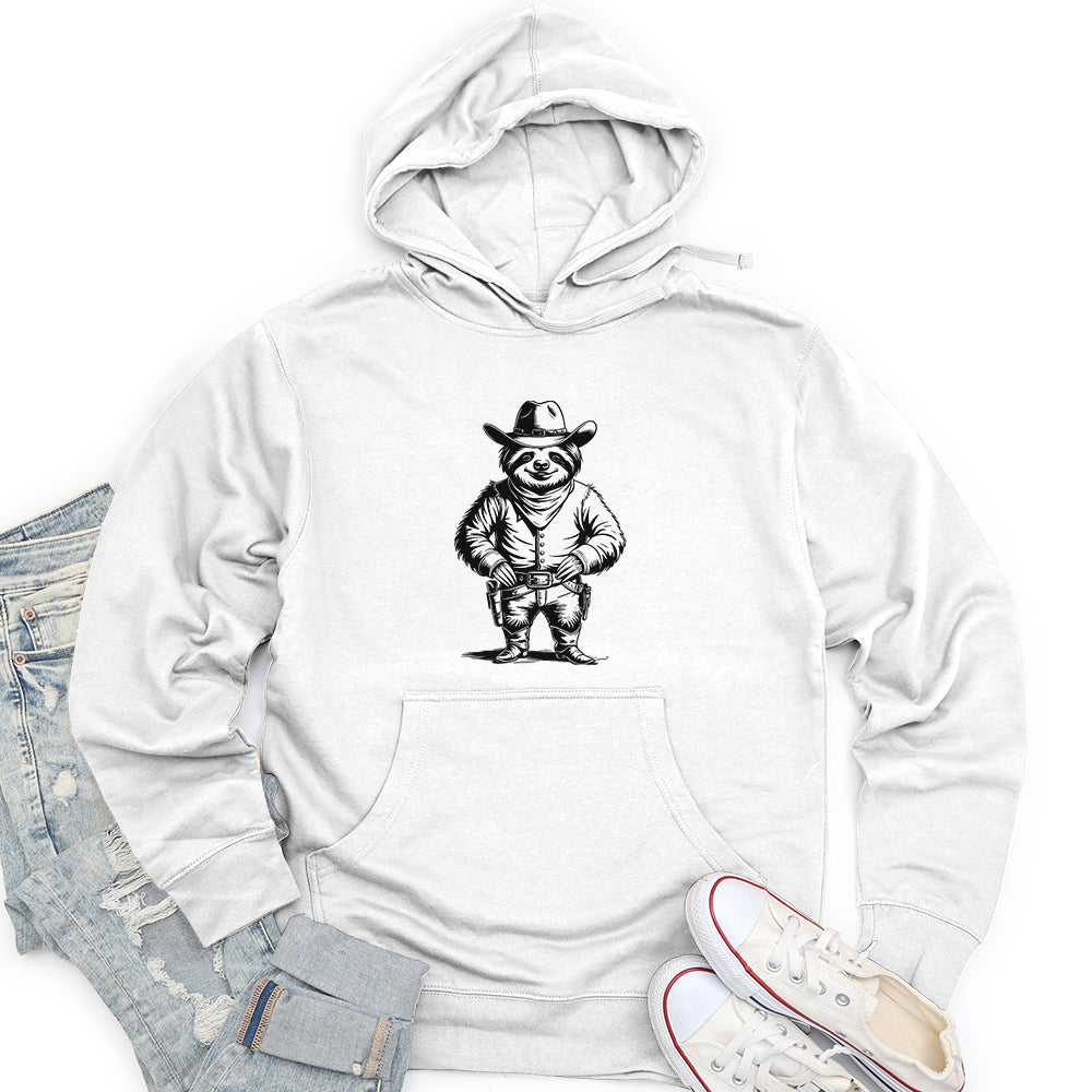 Cowboy Sloth Unisex Midweight Hoodie