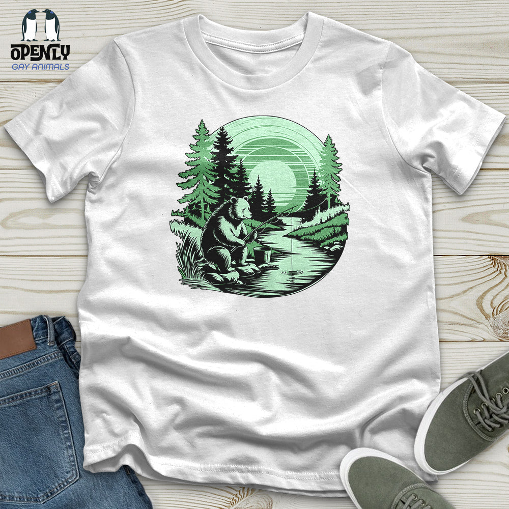 Bear Fishing Unisex t-shirt