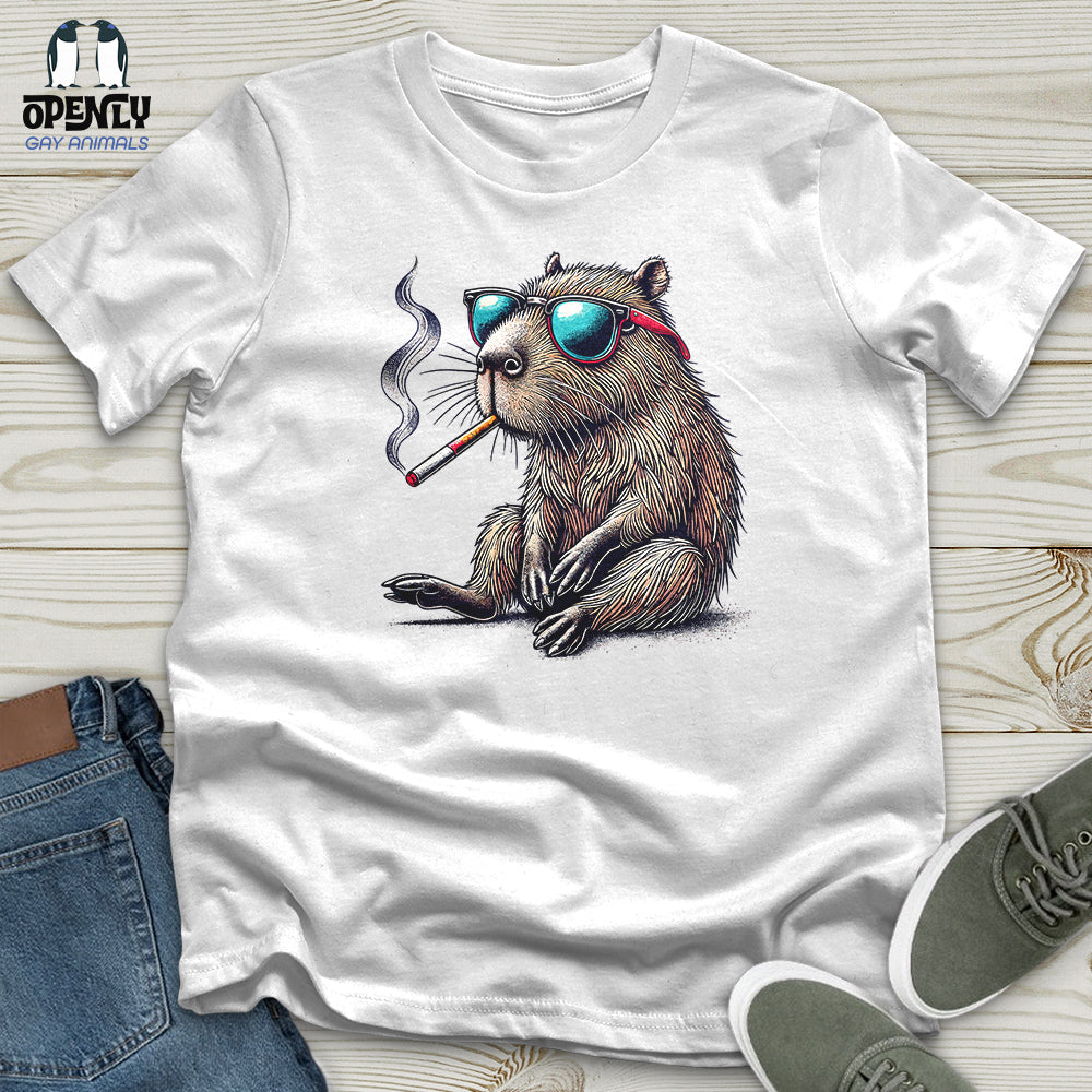 Capybara With Sunglasses and Cigarette Unisex T-Shirt