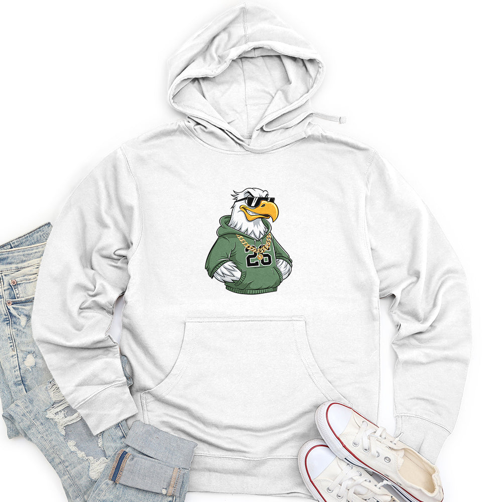 A Cool, Urban-Styled Eagle Unisex midweight hoodie