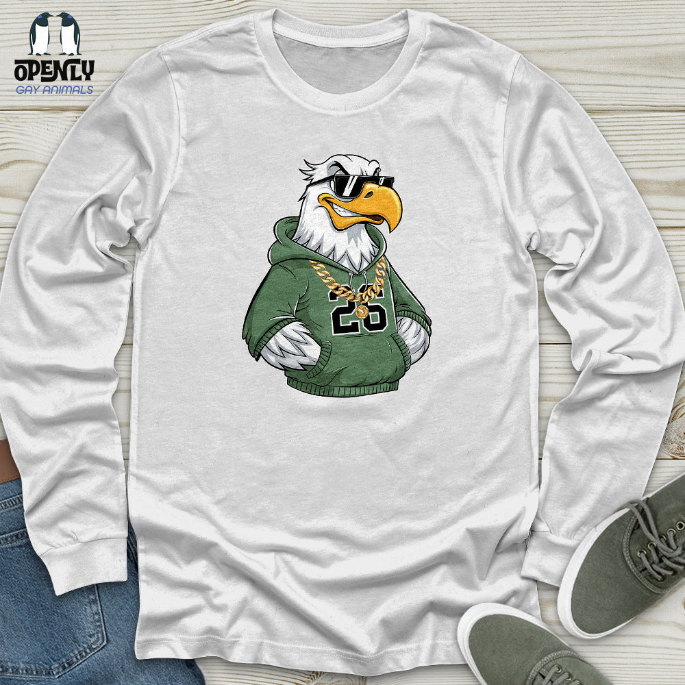 A Cool, Urban-Styled Eagle Unisex Long Sleeve Tee