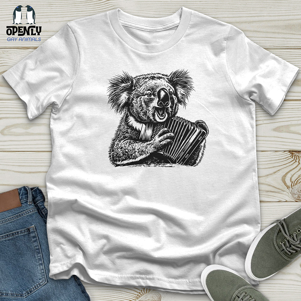 Koala Accordion Melody Unisex t-shirt