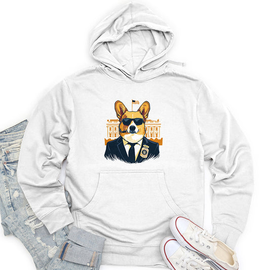 Corgi Secret Service Unisex Midweight Hoodie