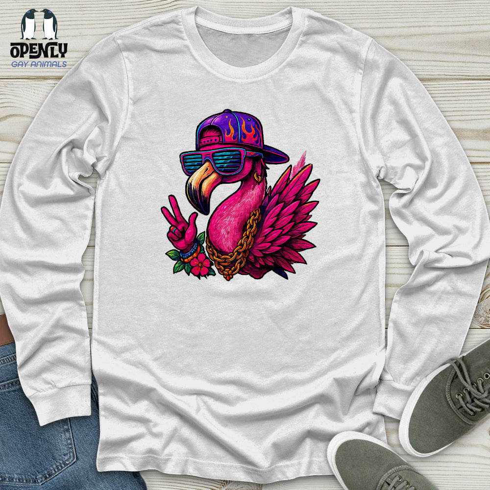 Funny Flamingo Unisex Long Sleeve Tee