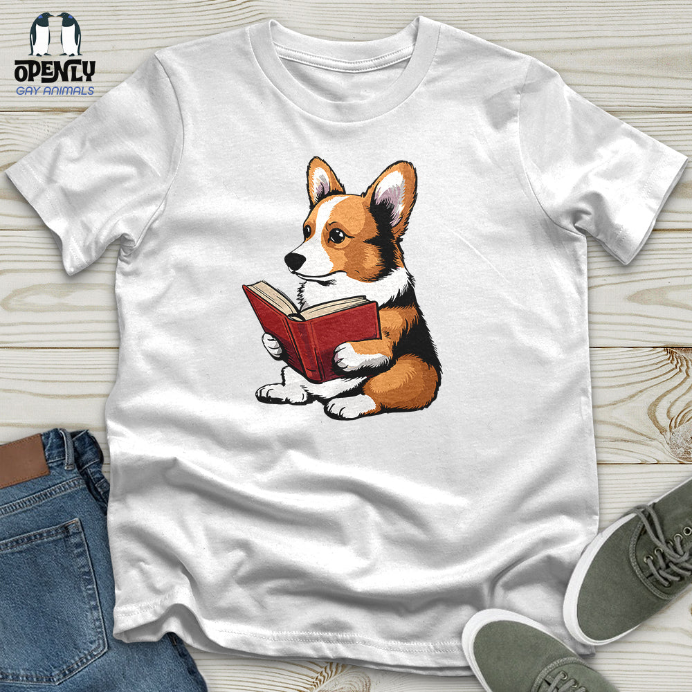 Corgi Reading Book Unisex T-Shirt