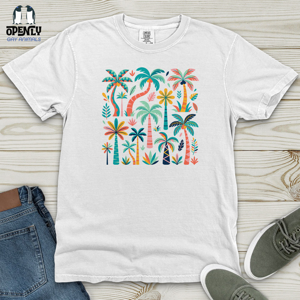 Colorful Palm Trees Heavy Cotton Comfort Colors Tee