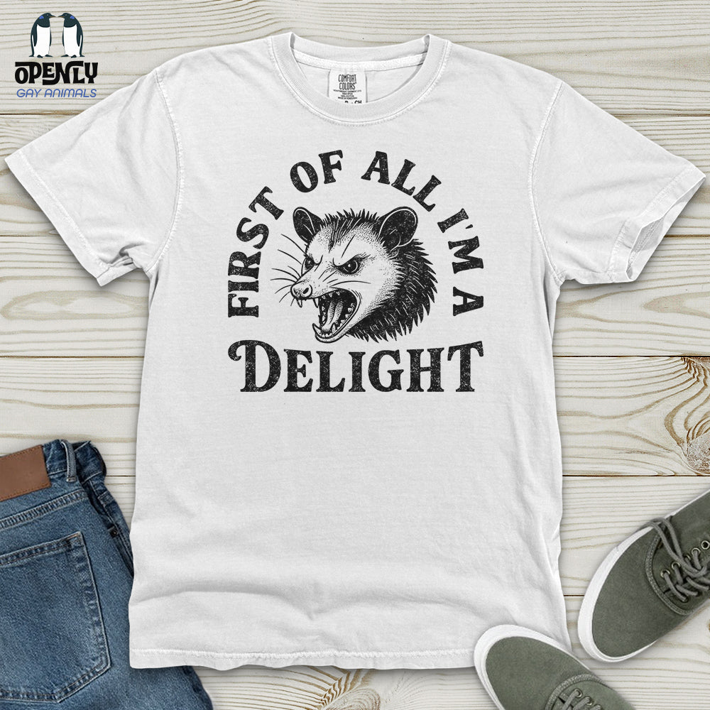 First Of All I'm A Delight Heavy Cotton Comfort Colors Tee