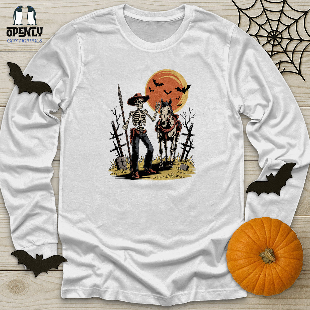 Skeleton Cowboy Unisex Long Sleeve Tee