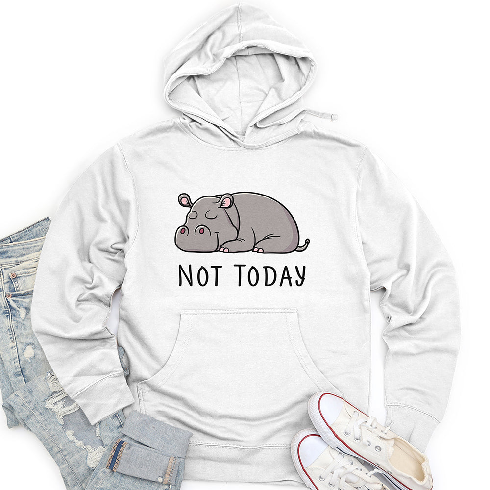 Not Today Hippo Unisex Midweight Hoodie