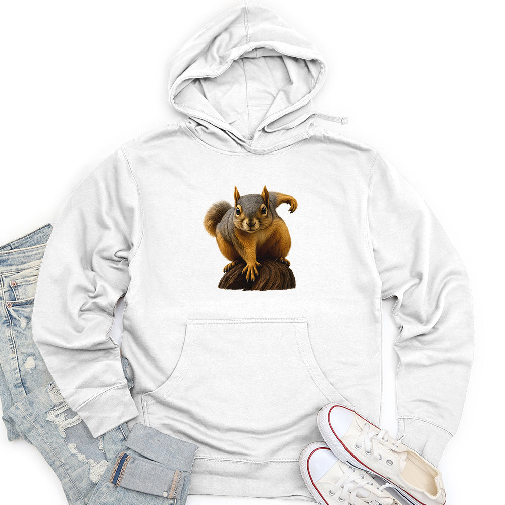 Squirrel on Alert Unisex midweight hoodie