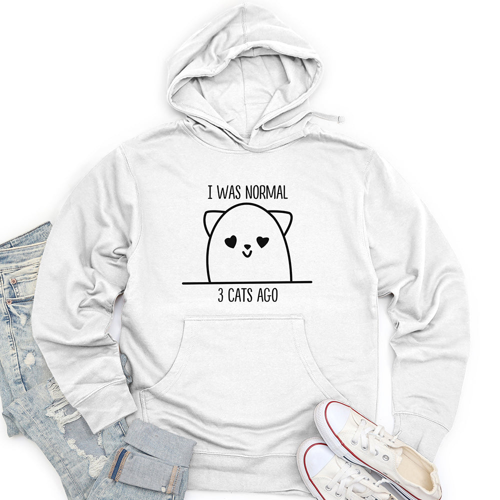 I Was Normal 3 Cats Ago Unisex Midweight Hoodie