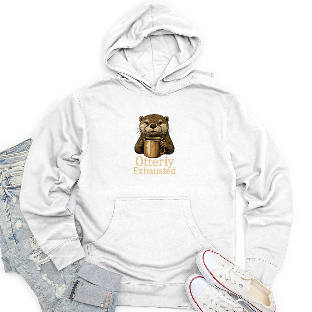 Otterly Exhausted Unisex midweight hoodie