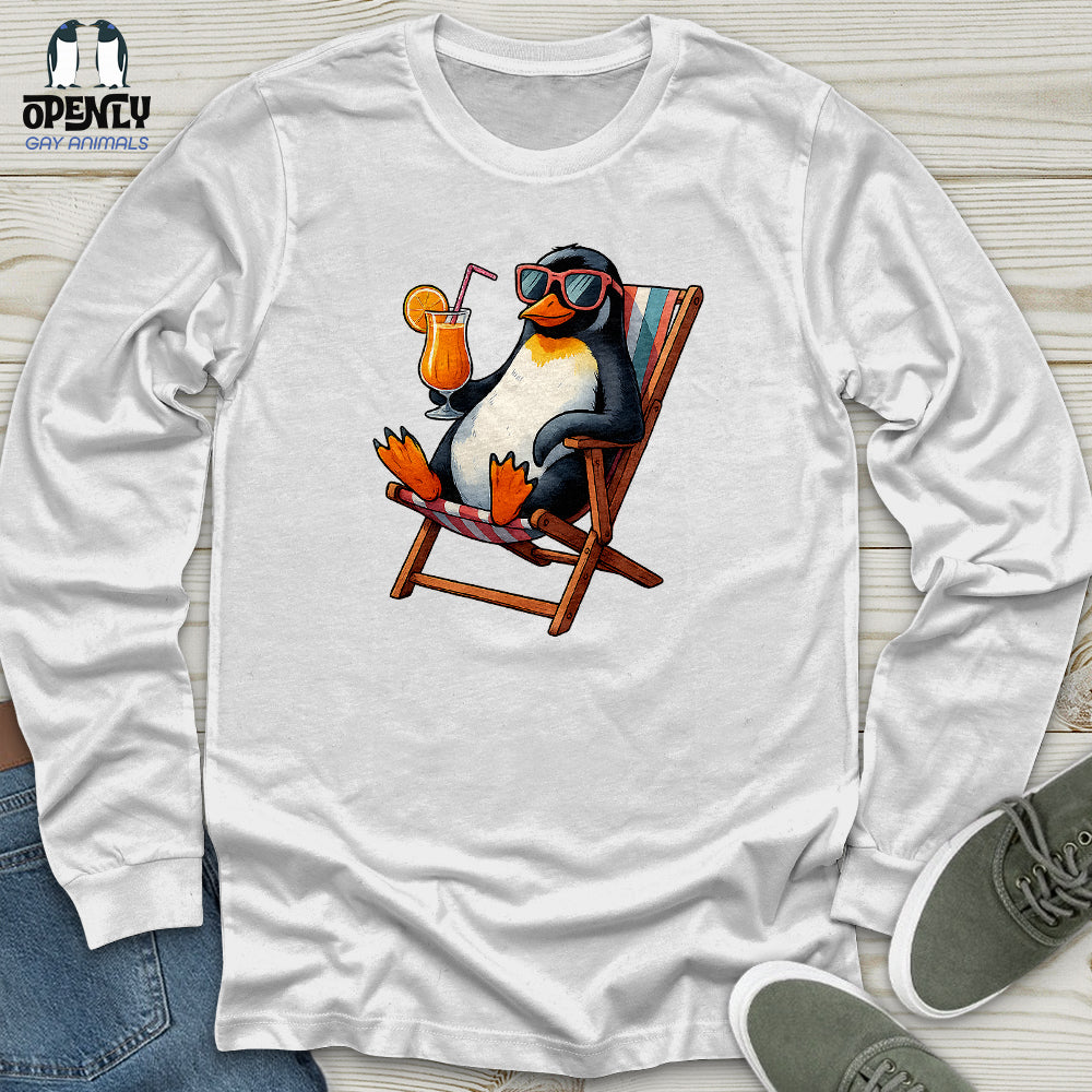 Chillin' Penguin Paradise Unisex Long Sleeve Tee