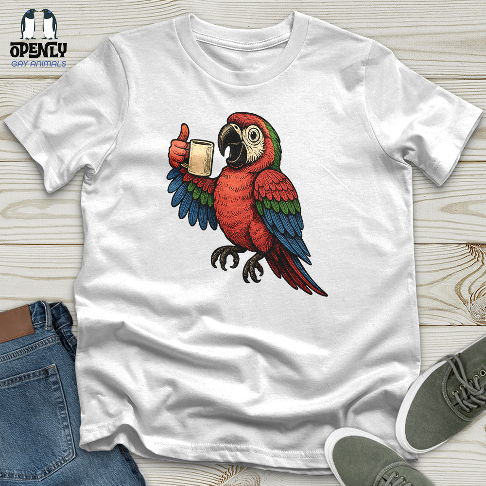 Coffee Parrot Cheers Unisex T-Shirt