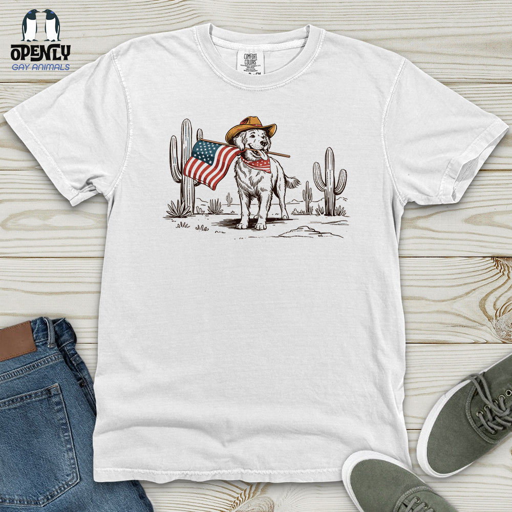 Memorial Day Cowboy Dog Heavy Cotton Comfort Colors Tee