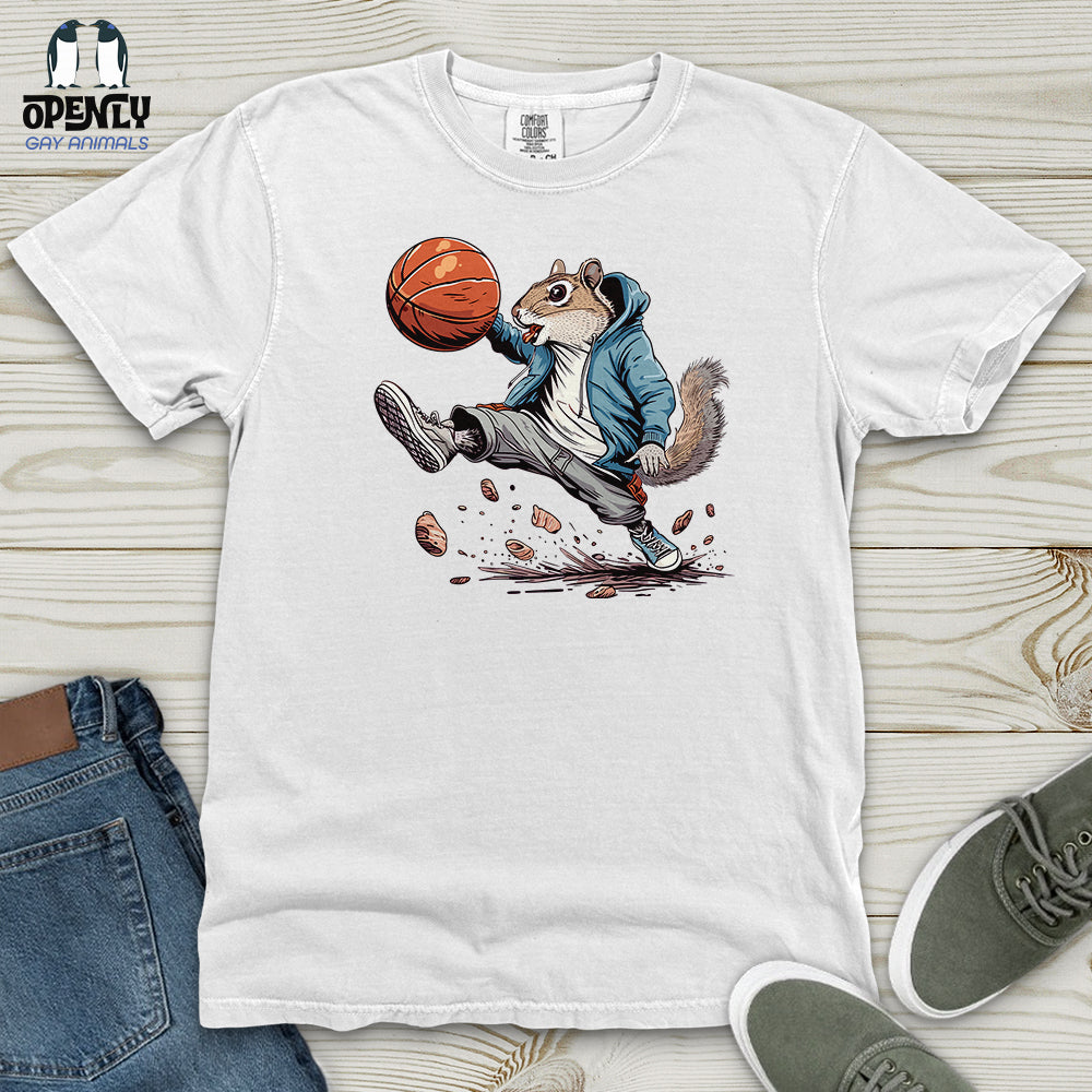 Squirrel Basketball Hustle Heavy Cotton Comfort Colors Tee
