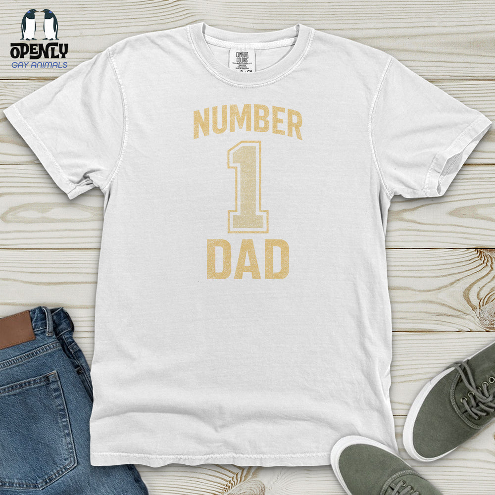 Number 1 Dad Heavy Cotton Comfort Colors Tee