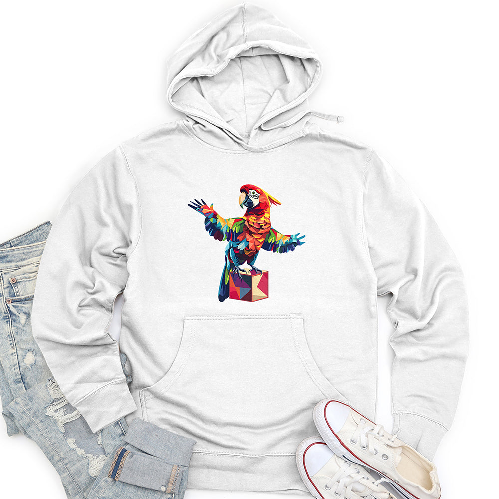 Parrot Geometric Dance Unisex Midweight Hoodie