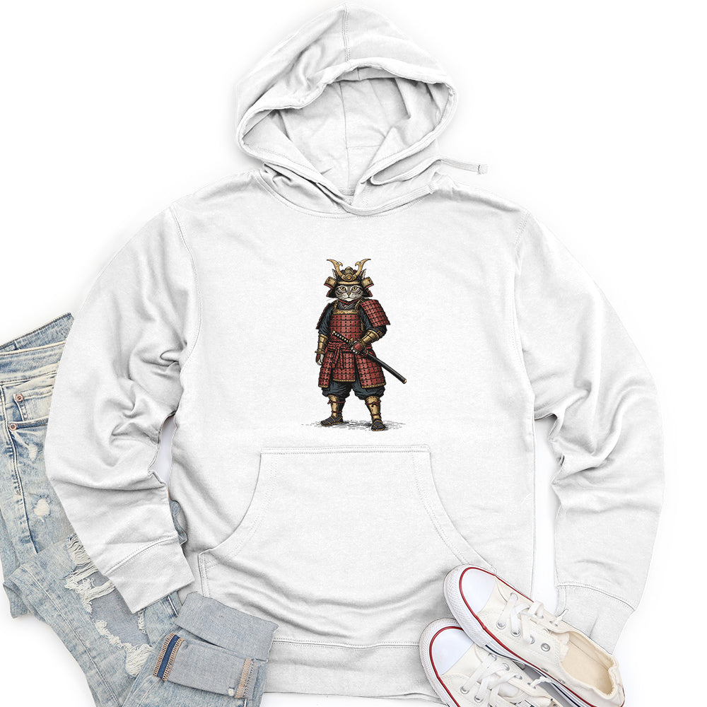 Cat Samurai Unisex Midweight Hoodie