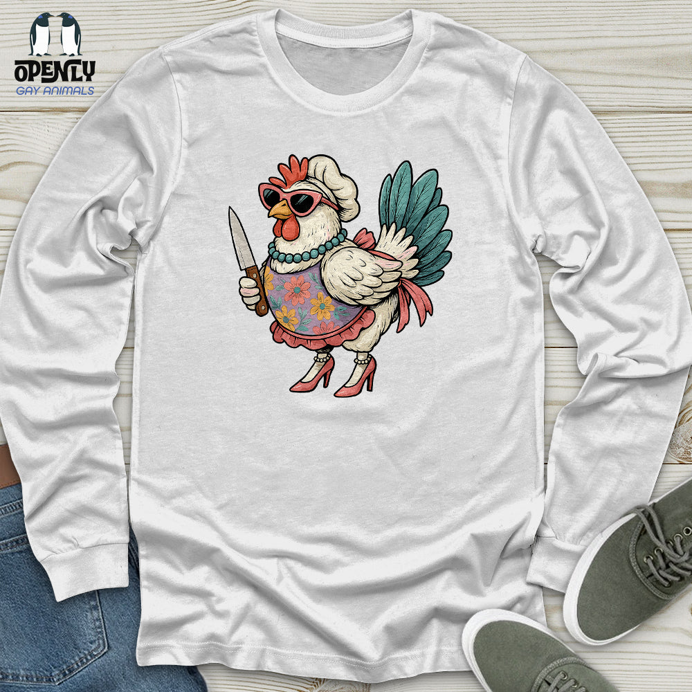 Funny  Rooster Chicken Unisex Long Sleeve Tee