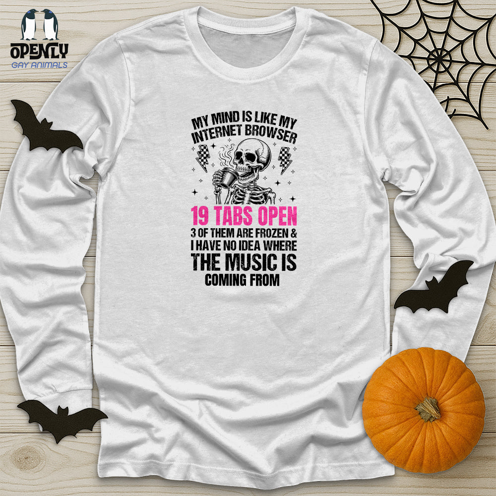 Mind Like a Browser Unisex Long Sleeve Tee