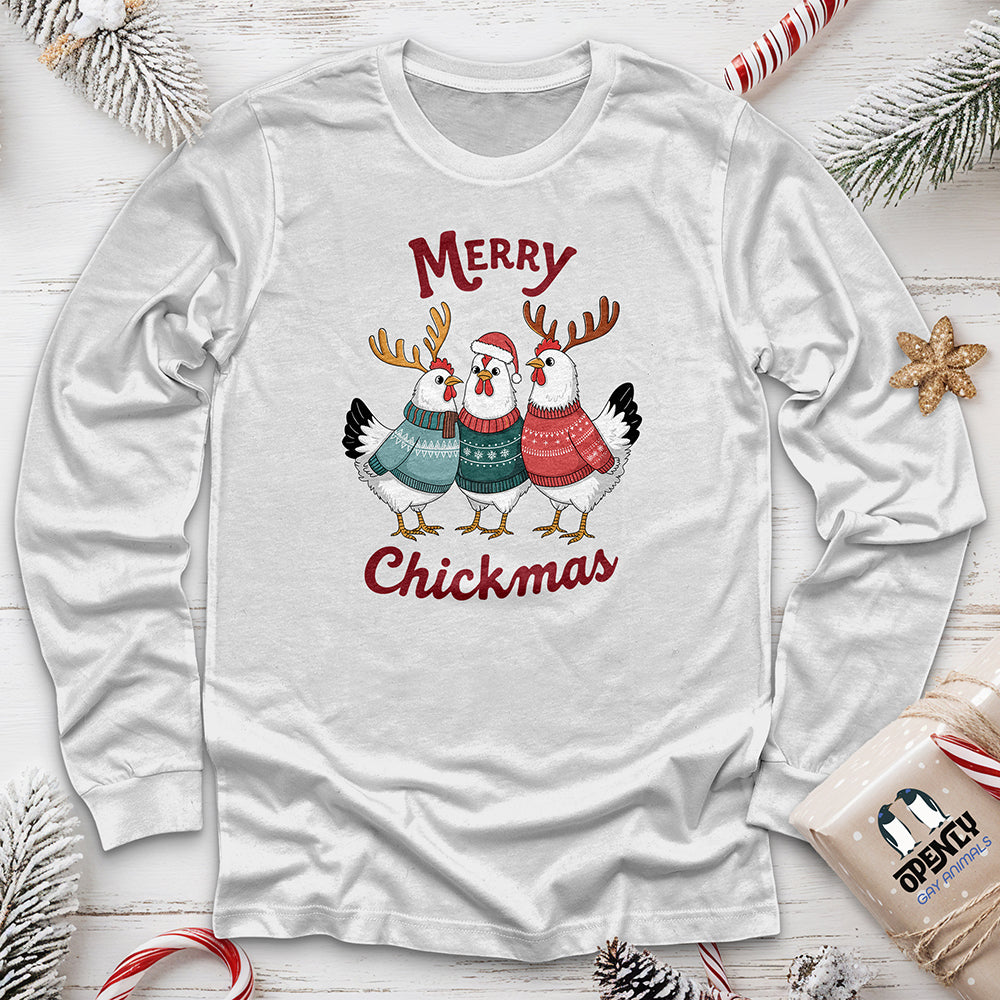 Merry Chickmas Unisex Long Sleeve Tee