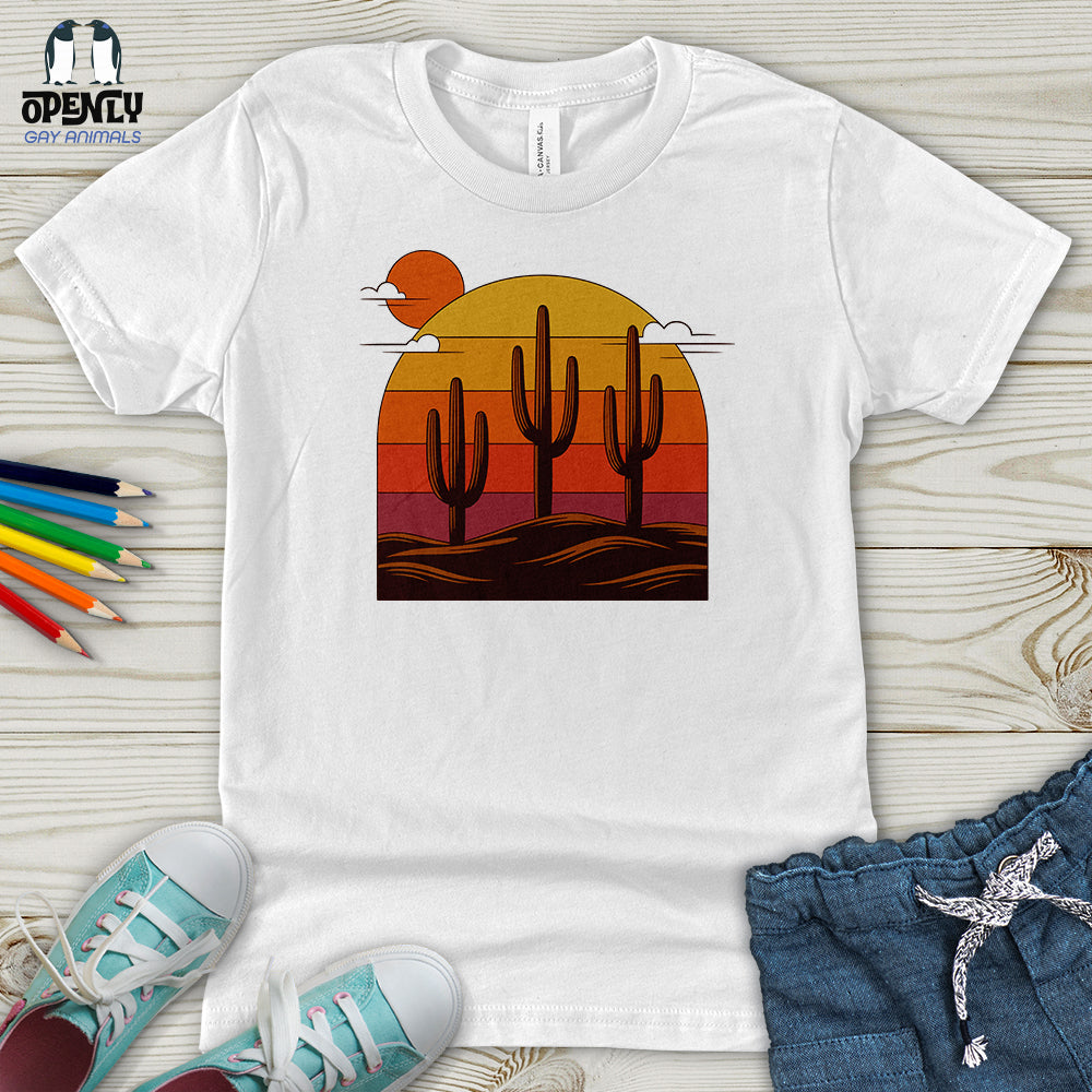 Minimalist Desert Landscape Illustration Youth T-Shirt