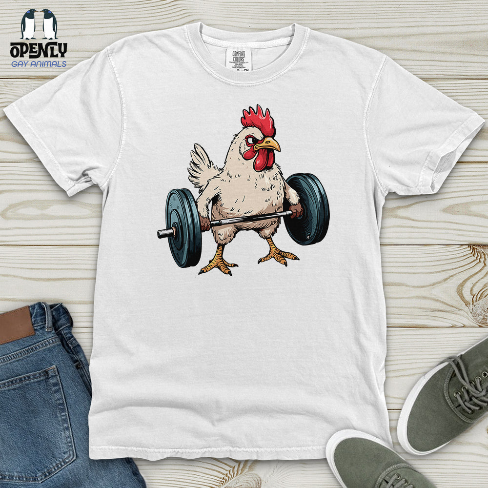 Dumbbelling Chickens Heavy Cotton Comfort Colors Tee