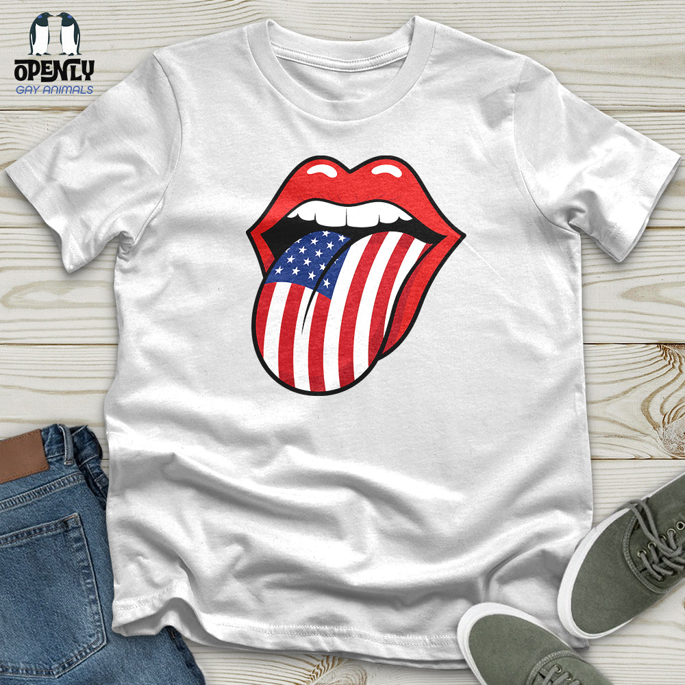 American Flag Tongue Unisex T-Shirt