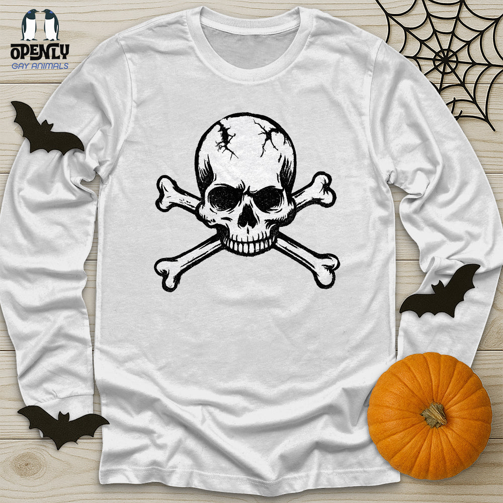 Skull Crossbones Unisex Long Sleeve Tee