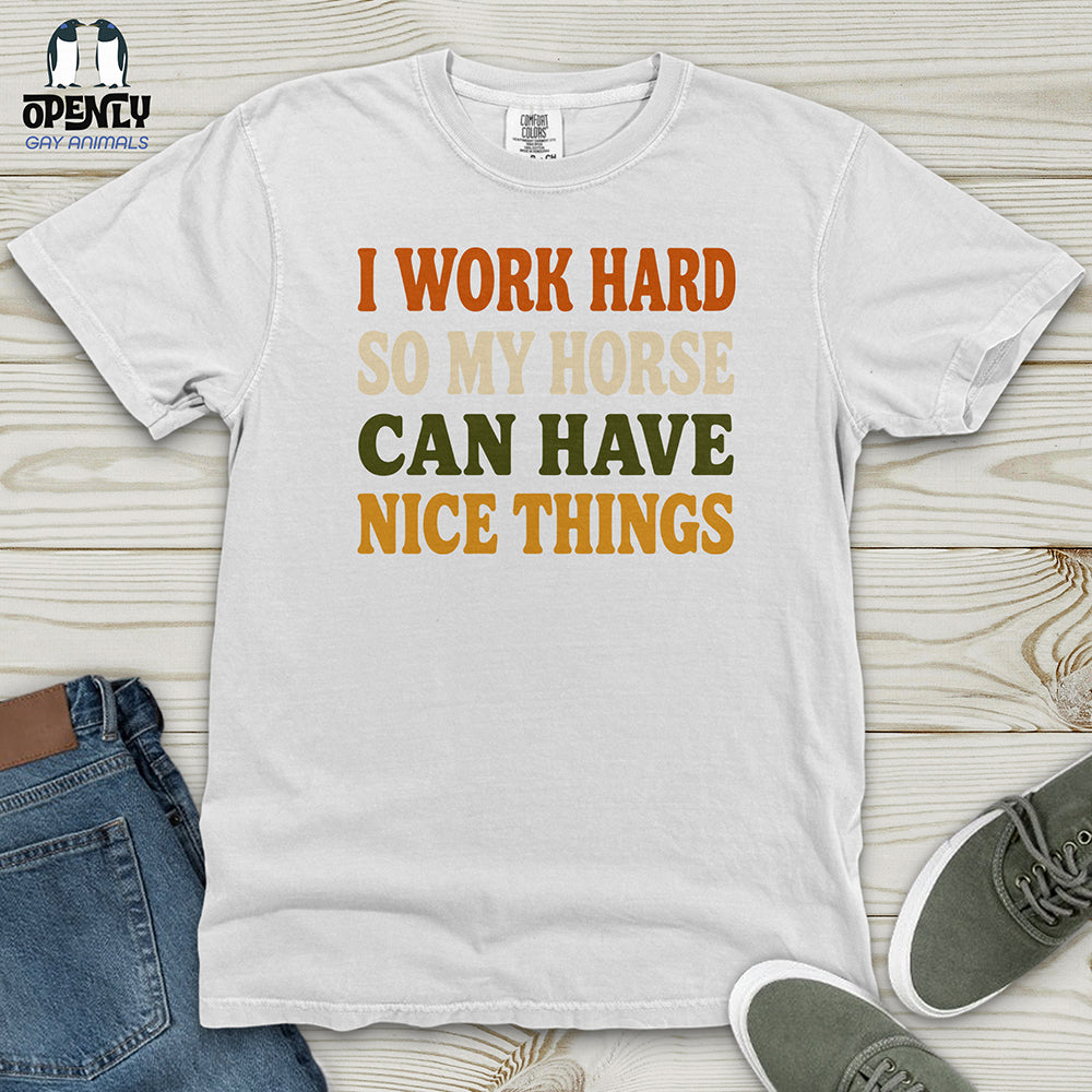 Work Hard Horse Layout Heavy Cotton Comfort Colors Tee